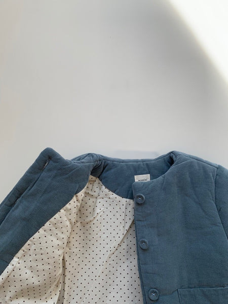 Corduroy Padded Jacket with Bonnet (Set)