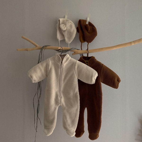 Baby Sherpa One Piece and Bear Hat (Set)