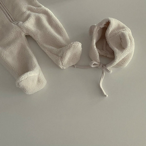 Baby Sherpa One Piece and Bear Hat (Set)