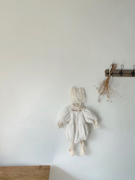 Quilted Bodysuit with Bowtie