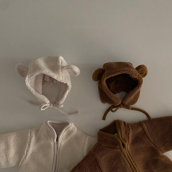 Baby Sherpa One Piece and Bear Hat (Set)