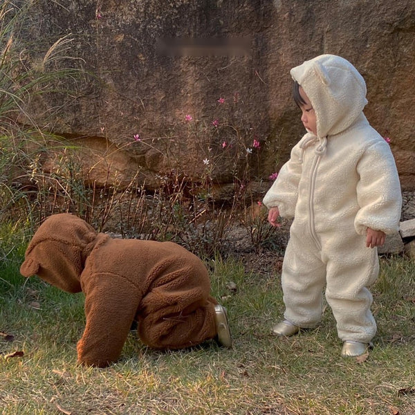Baby Sherpa One Piece and Bear Hat (Set)