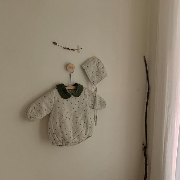 Padded Bodysuit and Bonnet (Set)