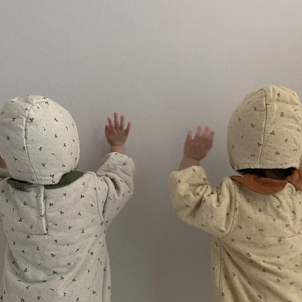 Padded Bodysuit and Bonnet (Set)