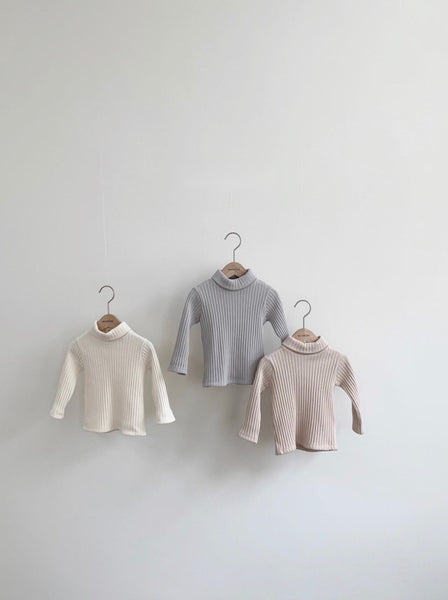 Ribbed Turtleneck T-Shirt