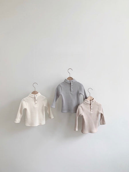 Ribbed Turtleneck T-Shirt