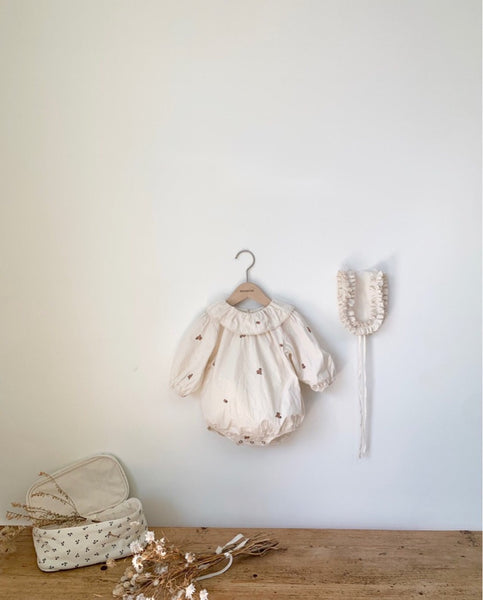 Sailor Flower Embroidered Bodysuit