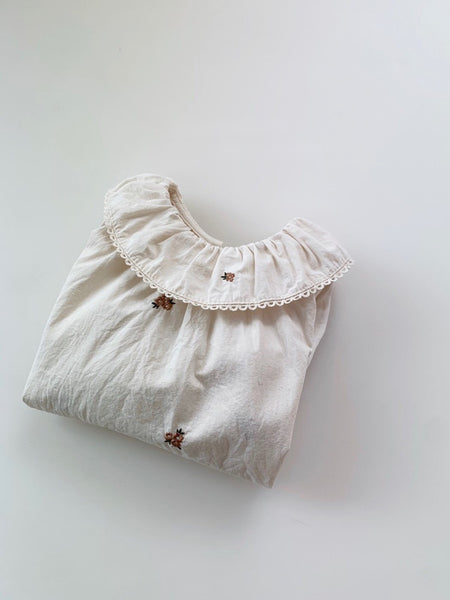 Sailor Flower Embroidered Bodysuit