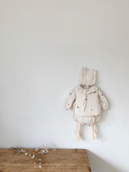 Sailor Flower Embroidered Bodysuit