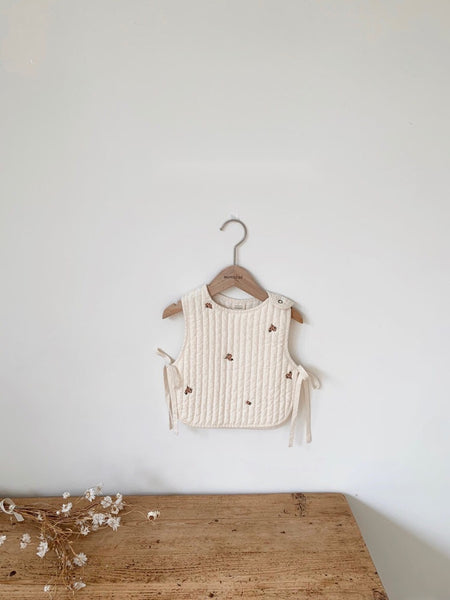 Quilted Vest with embroidery