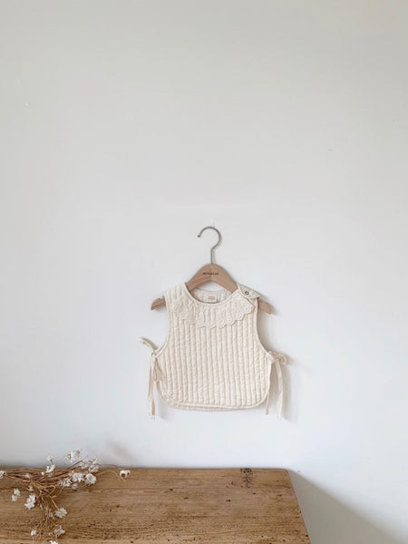 Quilted Vest with embroidery