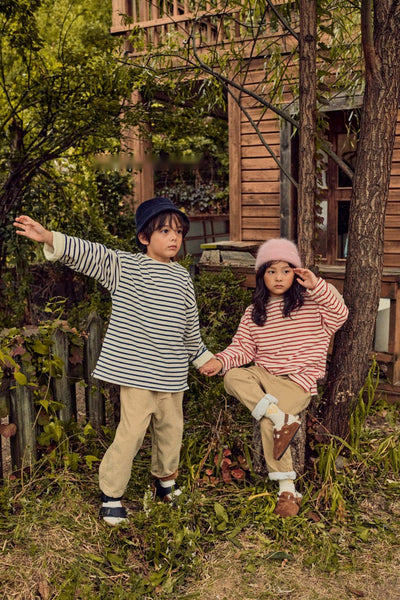 Striped Elbow Patch Sweatshirt