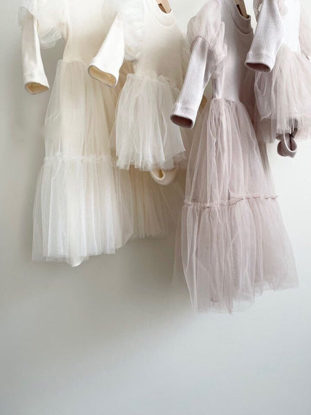 Tulle Bubble Sleeve Bodysuit