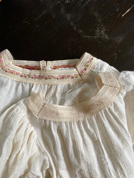 Vintage Flower Square Neckline Bodysuit