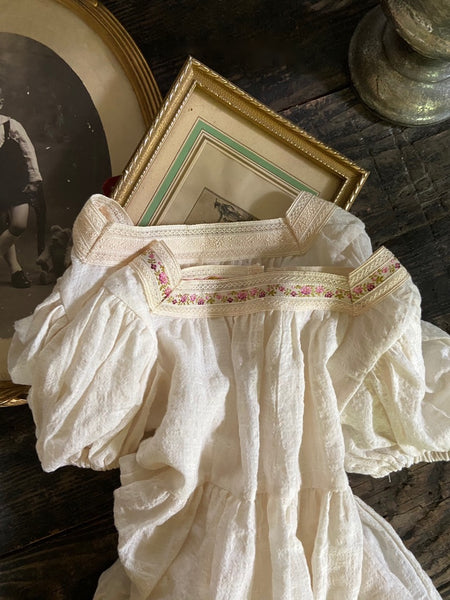 Vintage Flower Square Neckline Bodysuit