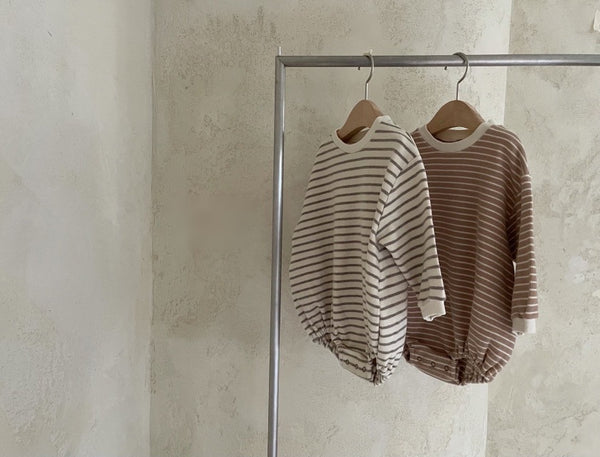 Baby Striped Sweatshirt Romper