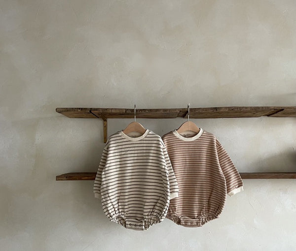 Baby Striped Sweatshirt Romper