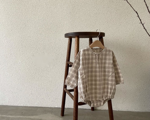 Baby Plaid Pattern Bodysuits