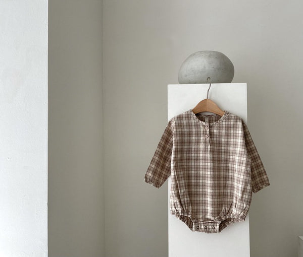 Baby Plaid Pattern Bodysuits