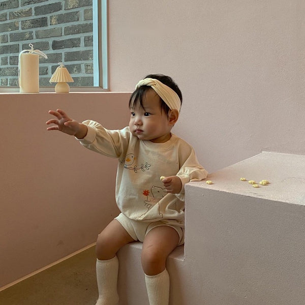 Rabbit Embroidered Set