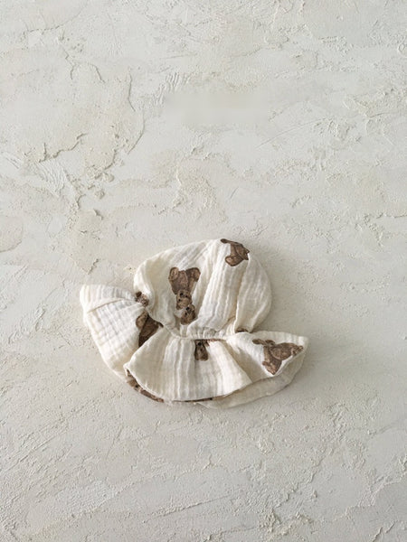 Teddy Bear Gauze Bucket Hat