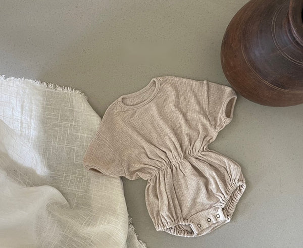 Pointelle Elastic Waist Romper