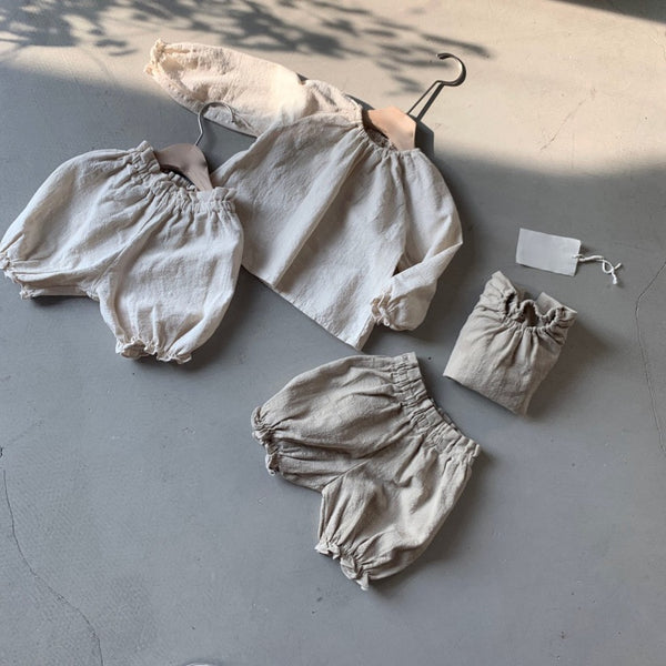 Textured Blouse and short (Set)