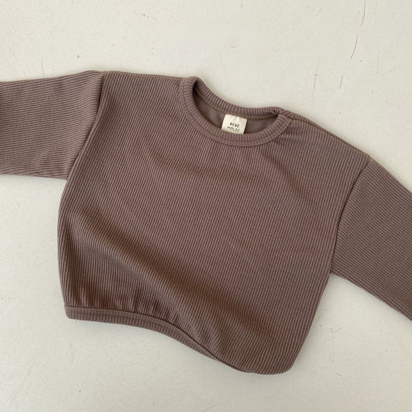 Ribbed Round Neck Top