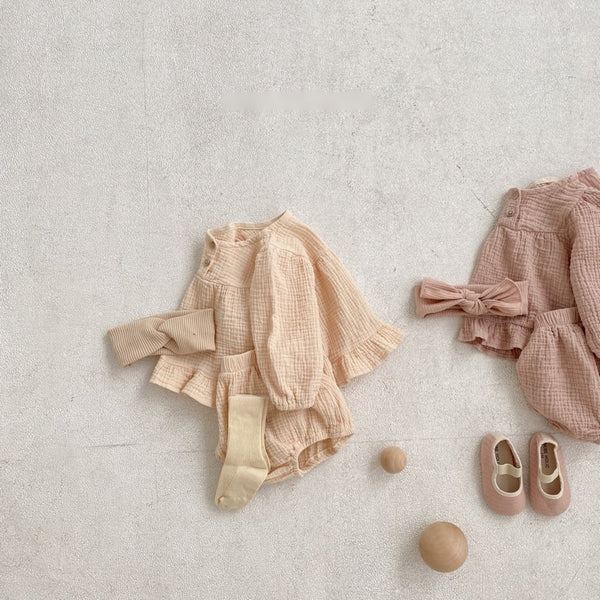 Textured Blouse and Bloomer (Set)