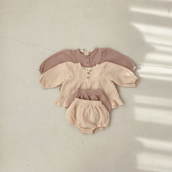 Textured Blouse and Bloomer (Set)