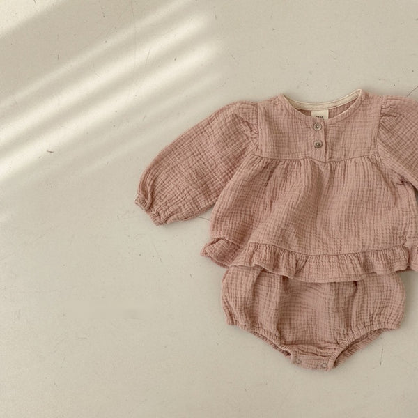 Textured Blouse and Bloomer (Set)