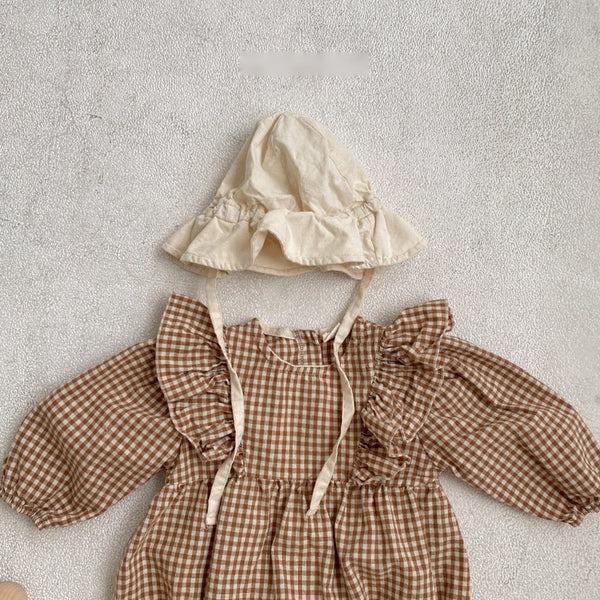 Ruffled Gingham Romper