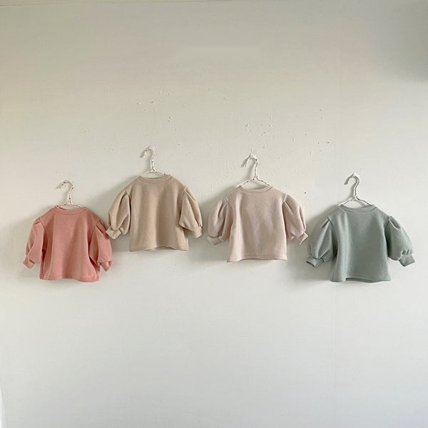 Ribbed Puff Sleeve Top