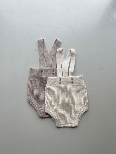 Knit Suspender Romper