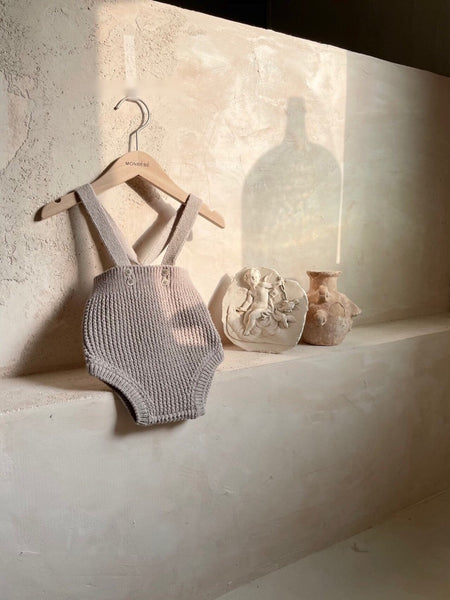 Knit Suspender Romper