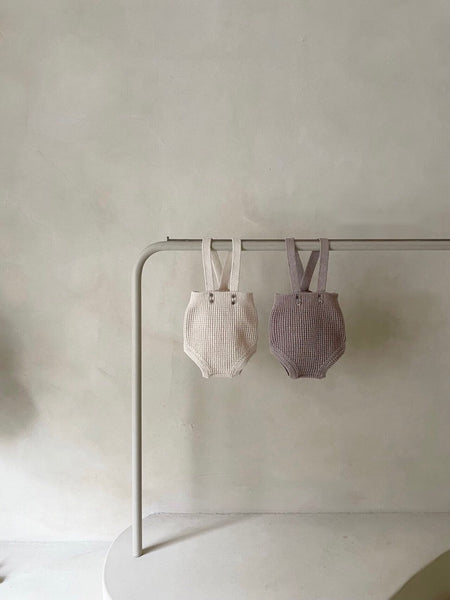 Knit Suspender Romper
