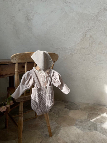 Knit Suspender Romper