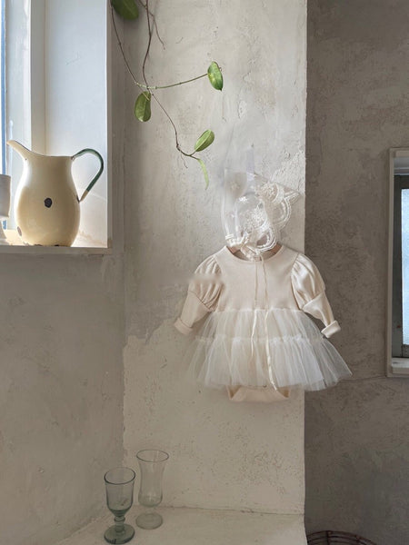 Bubble Sleeve Tulle Bodysuit (Little One)