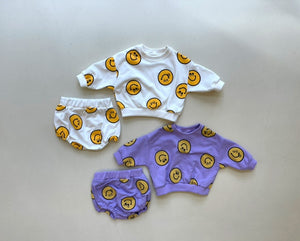 Smiley Face Sweatshirts and Bloomers Set