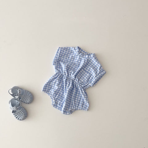 Gingham Terry Cloth Romper