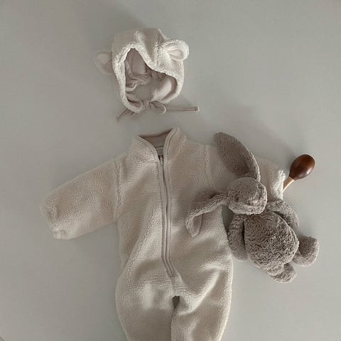 Baby Sherpa One Piece and Bear Hat (Set)